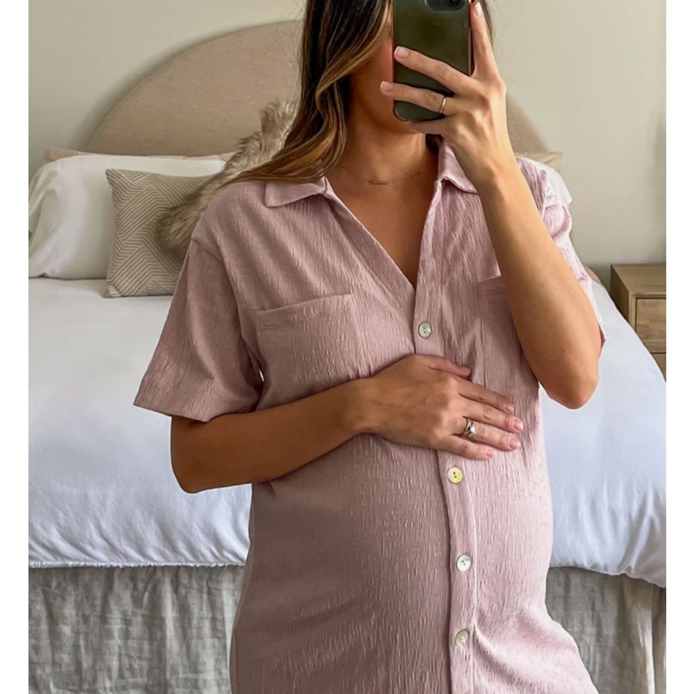 Rise And Lounge maternity Dress - Pink / S